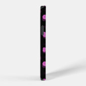 vioの花を持つシームレスな抽象芸術模様 iPhoneケース (右側面)