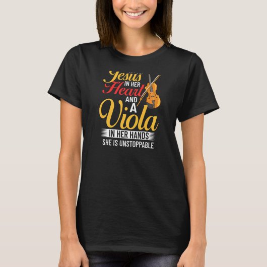 Viola楽器ミュージックノートPlayerレッスン開始 Tシャツ (正面)