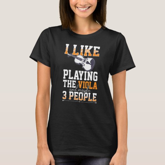 Viola楽器ミュージックノートPlayerレッスン開始 Tシャツ (正面)