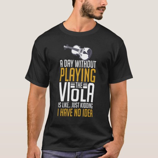 Viola楽器ミュージックノートPlayerレッスン開始 Tシャツ (正面)