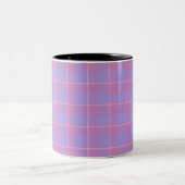 Viola and Dull Lavender Plaid Purple Pink ツートーンマグカップ (中央)