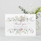 Viola & Eucalypt Floral Thank you Card 招待状 (スタンド正面)