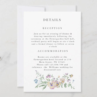 Viola Eucalypt floral Wedding Detail invitation 招待状