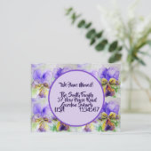 Viola Flowers新しい住所はがき、私たちは移動している ポストカード (スタンド正面)