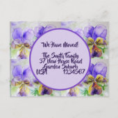 Viola Flowers新しい住所はがき、私たちは移動している ポストカード (正面)