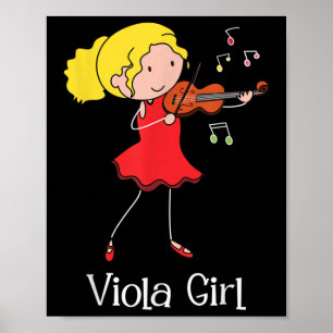 Viola Girl - Violist Symphony Band Jazz Music Love ポスター