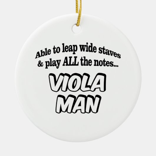 Viola Man – 音楽スーパーヒーロー セラミックオーナメント (正面)