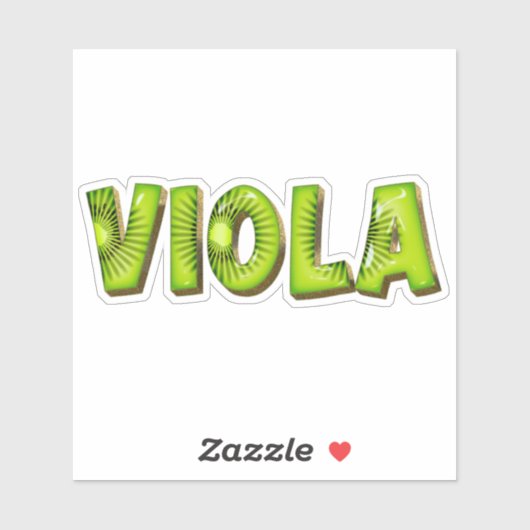 Viola Name Kiwi Design Aufkleber Sticker シール (シート)