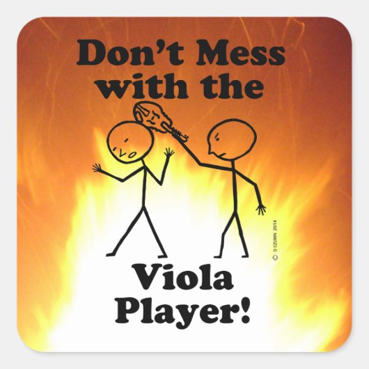 Viola Playerのスクエアステッカーを台無しにしない スクエアシール (正面)