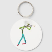 Viola Playing Stickman キーホルダー (正面)