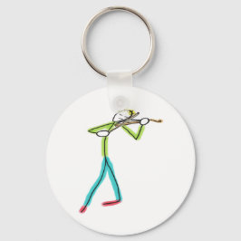 Viola Playing Stickman キーホルダー