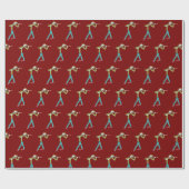 Viola Playing Stickman ラッピングペーパー (フラット)