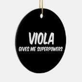 Viola Superpowers Superheroおもしろい Music セラミックオーナメント (右)