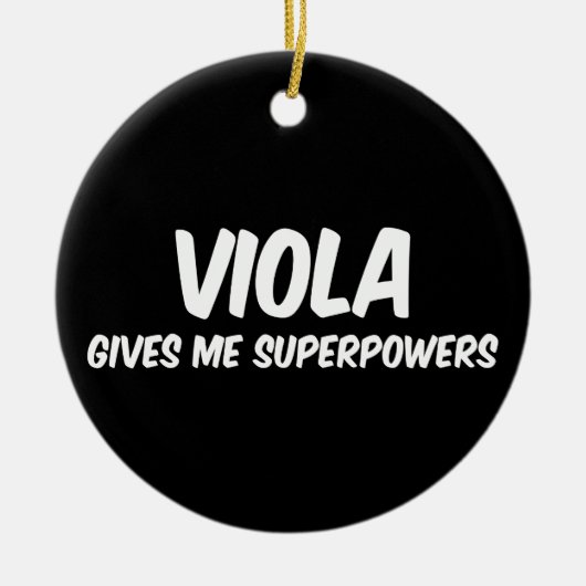 Viola Superpowers Superheroおもしろい Music セラミックオーナメント (正面)