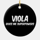 Viola Superpowers Superheroおもしろい Music セラミックオーナメント (裏面)