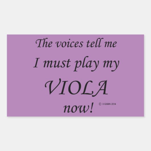 Viola Voices Must 遊 Rectangular Sticker 長方形シール (正面)