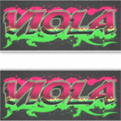Viola Vorname Name Graffiti Aufkleber Sticker シール (正面)