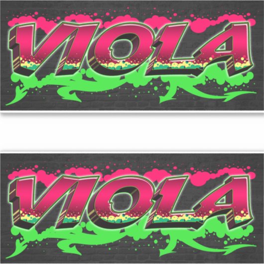 Viola Vorname Name Graffiti Aufkleber Sticker シール (正面)