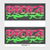 Viola Vorname Name Graffiti Aufkleber Sticker シール (シート)