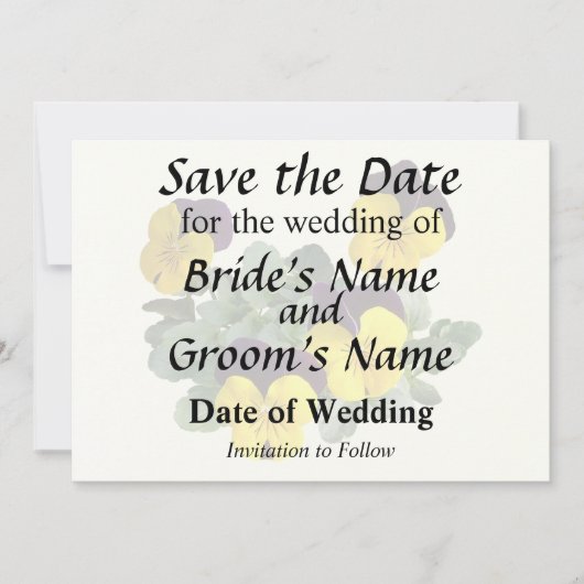 Violas Sorbet Yellow Jump Up セーブザデート (正面)