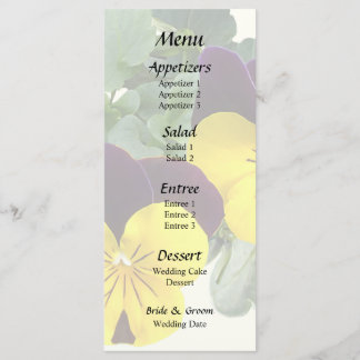 Violas Sorbet Yellow Jump Up メニュー