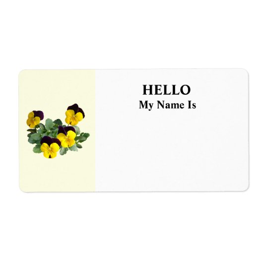 Violas Sorbet Yellow Jump Up ラベル (正面)