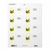 Violas Sorbet Yellow Jump Up ラベル (フルシート)