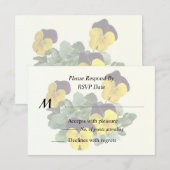 Violas Sorbet Yellow Jump Up 出欠カード (正面/裏面)