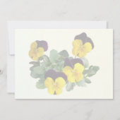 Violas Sorbet Yellow Jump Up 招待状 (裏面)