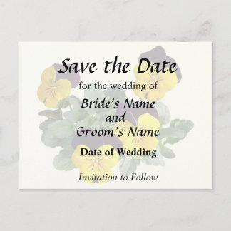 Violas Sorbet Yellow Jump Up 案内ポストカード