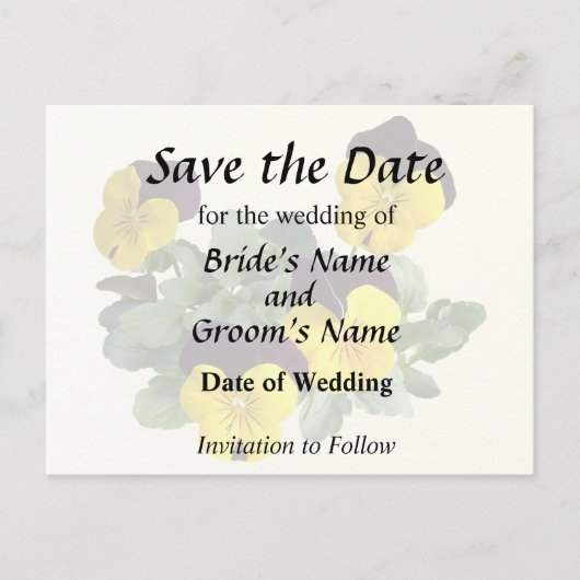 Violas Sorbet Yellow Jump Up 案内ポストカード (正面)