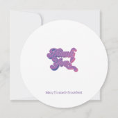 VioletとPoppy感謝していであなたのカードを回転させる サンキューカード (裏面)