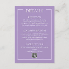 Violetのフォーマル詳細エンクロージャカード エンクロージャーカード