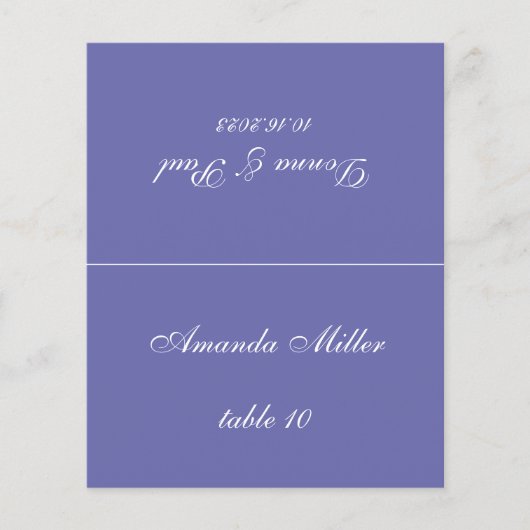 Violetの結婚座席表（ゲスト名を印刷） (正面)