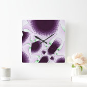 Violetの色の陰で スクエア壁時計 (ホーム)
