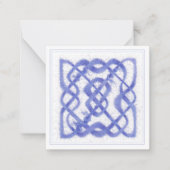 VIOLETケルト結び目模様2.5インチスクエアフラットカード ノートカード (正面)