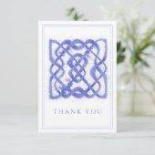VIOLETケルト結び目模様3.5x5フラットサンキューカード サンキューカード (スタンド正面)
