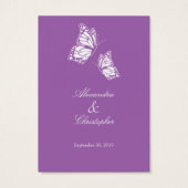 Violetシンプル Butterfly日付のミニを結婚保存 (裏面)