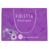 Violetビジネスパーソナライズされたプロモーション ラージペーパーバッグ (正面)