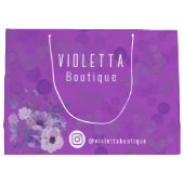 Violetビジネスパーソナライズされたプロモーション ラージペーパーバッグ (裏面)