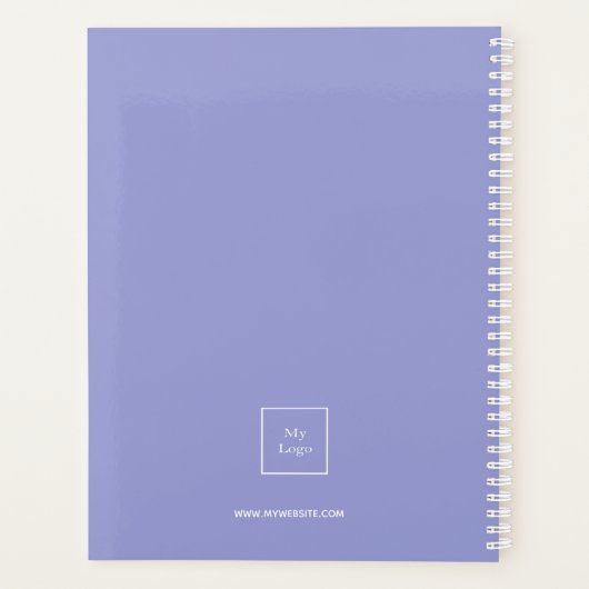 Violetフォトビジネスロゴ美しいサロン プランナー手帳 (裏面)