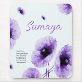 Violetフローラエレガントカスタマイズ可能マウスパッド マウスパッド (正面)