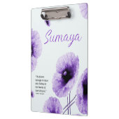 Violetフローラエレガントクリップボードのカスタマイズ クリップボード (左)