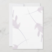 Violetラベエレガントンダー&ピーチセーブ日付 招待状 (裏面)