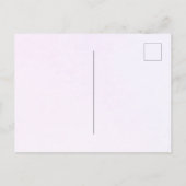 Violet花模様写真の結婚式の日付を保存 案内ポストカード (裏面)