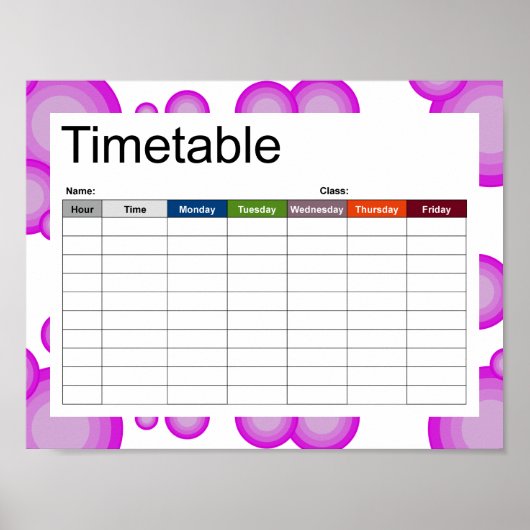 Violet 70年代のスタイリングのタイムポスター ポスター (正面)