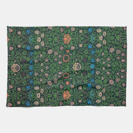 Violet and Columbine, William Morris キッチンタオル (横)