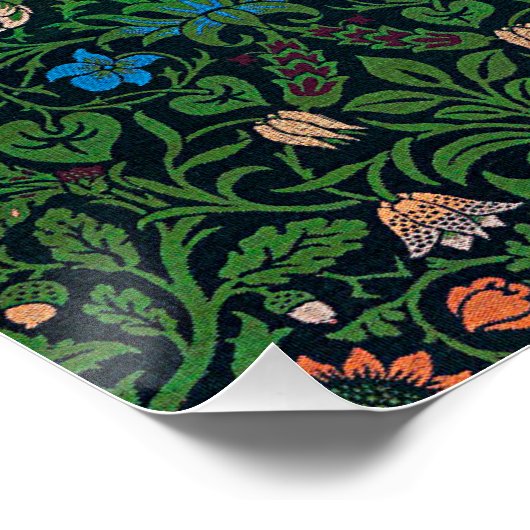 Violet and Columbine, William Morris ポスター (コーナー)