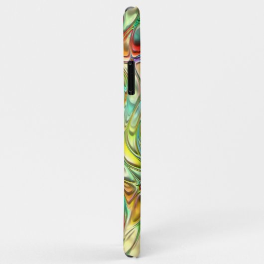 Violet Aqua Turquoise Orange Pink Retro Swirls Art Case-Mate iPhoneケース (裏面/右)