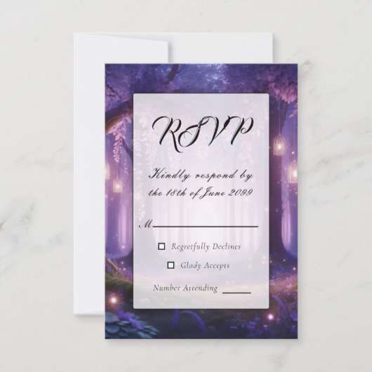 Violet at Midnight Enchanted Forest 出欠カード (正面)